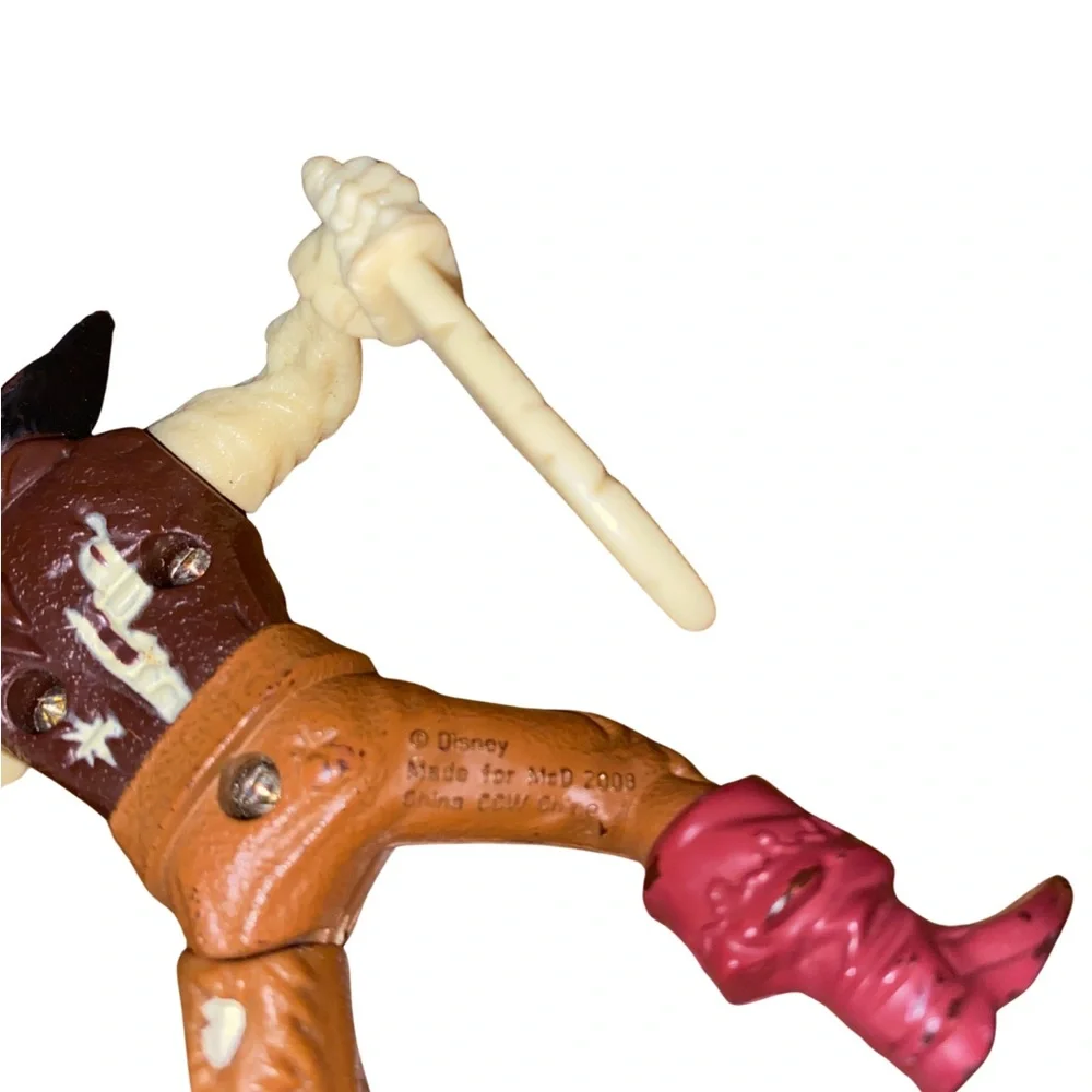 2008 McDonald’s Disney Pirate Toy Figure Movable Arms‎ & Legs Brown Outfit